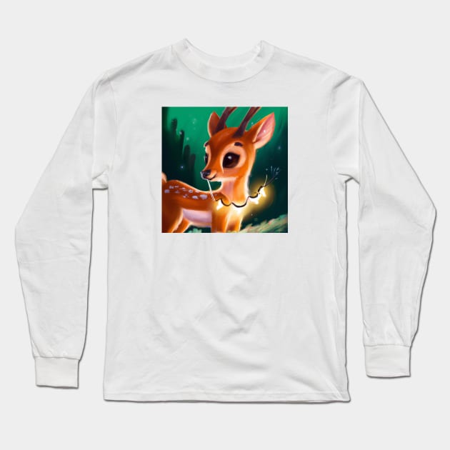 Cute Impala Drawing Long Sleeve T-Shirt by Play Zoo